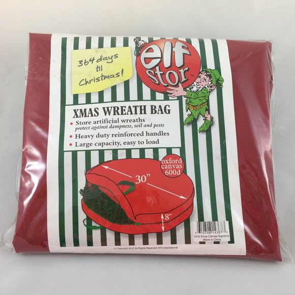 Elf Stor 30-Inch Canvas Wreath Storage Bag (NEW) - Picture 5 of 7